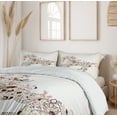 thumbnail image 6 of Ambesonne Abstract Duvet Cover Sets, Floral Horse Paisley, 2-Queen, Green Brown Pink, 6 of 7
