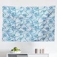 thumbnail image 1 of Nautical Tapestry, Assorted Seashells Swirling Ocean Items, Fabric Wall Hanging Decor for Bedroom Living Room Dorm, 2 Sizes, Aqua Dark Lavender, by Ambesonne, 1 of 1