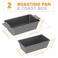 thumbnail image 3 of Meatloaf Pan and Toast Pan Kit Non-Stick Loaf Baking Pan with Drain Tray Carbon Steel Bread Loaf Pan Meatloaf Baking Pan Bread Baking Tin for Baking Toast Meatloaf, 3 of 8