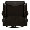 thumbnail image 2 of Faux leather manual Swivel recliner with massage and heat ,2 cup holders,USB Ports-Brown, 2 of 8