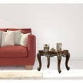 thumbnail image 2 of HomeRoots 24" Antiqued Oak Manufactured Wood Scallop Square End Table, 2 of 6