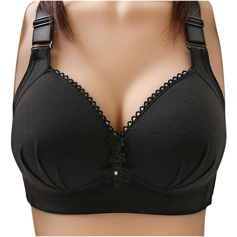 Jsaierl Women's Bras Plus Size Support Underwire Bra Seamless Sexy  Bralettes Elegant Full Coverage T-Shirt Bras 