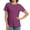 Purple, variant on Womens Tops Short/Long Sleeve T-Shirts Fitted Crewneck Tee