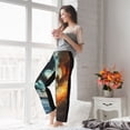 thumbnail image 4 of Uemuo Red And Blue Flame Wave Dragon Pattern Women's Wide Leg Palazzo Lounge Pants with Pockets Light Weight Loose Comfy Casual Pajama Pants-XX-Large, 4 of 9