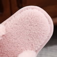 thumbnail image 5 of Puntoco Unisex Bear Ear Fluffy Plush Closed Toe Mule Slippers, Flat Non Slip Couple Warm Indoor Winter Slides Shoes, 5 of 8