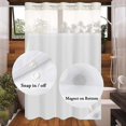thumbnail image 4 of No Hook Waffle-Weave Shower Curtain with Snap-in Fabric Liner Set,A, 4 of 5