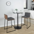 thumbnail image 3 of LumiSource Grey Mason Mara 26" Fixed-Height Counter Stool - Set of 2, 3 of 10