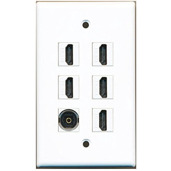 RiteAV - 5 HDMI 1 Port Toslink Wall Plate