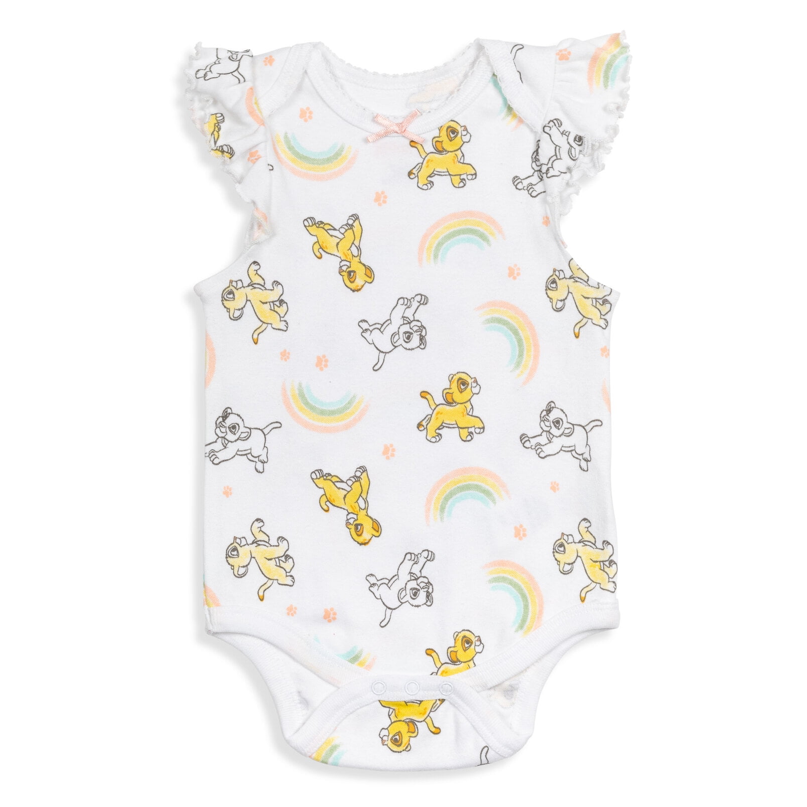 Disney Classics 101 Dalmatians Bambi Dumbo Infant Baby Girls 5 Pack Short Sleeve Bodysuits Disney Classics 18 Months