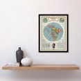 thumbnail image 2 of Flat Earth American School Of The Air Age World Map Polar Projection Radio Vintage Advert Art Print Framed Poster Wall Decor 12x16 inch, 2 of 3