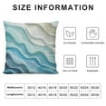 thumbnail image 6 of JRXY Pillow Covers Set of 2 Teal Blue Modern Geometric Throw Pillow Covers Brown Abstract Ocean Wave Square Pillowcases Cushion Cover for Sofa Couch Bed  White, 6 of 6