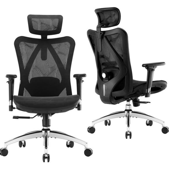 SIHOO M57 Ergonomic Office Chair Mesh High Back Desk Chair Computer Chair with Headrest, Armrest and Lumbar Support,300lb,Black