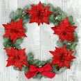 thumbnail image 5 of Gymnture christmas 6Pcs Glitter Poinsettia Flowers with Clips for Xmas Decor, 5 of 11