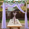 thumbnail image 6 of Elegant Sheer Chiffon Arch Curtain Wedding Arch Drape for Wedding Party, 6 of 14