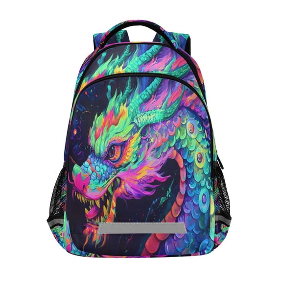 ALAZA Magic Cool Dragon Backpack Elementary School Bag Bookbag Travel Rucksack