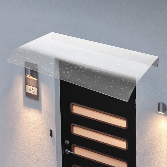 3.5mm Rain Shelter, Clear Window Awning Door Canopy Awning,80*50cm Awning Canopy