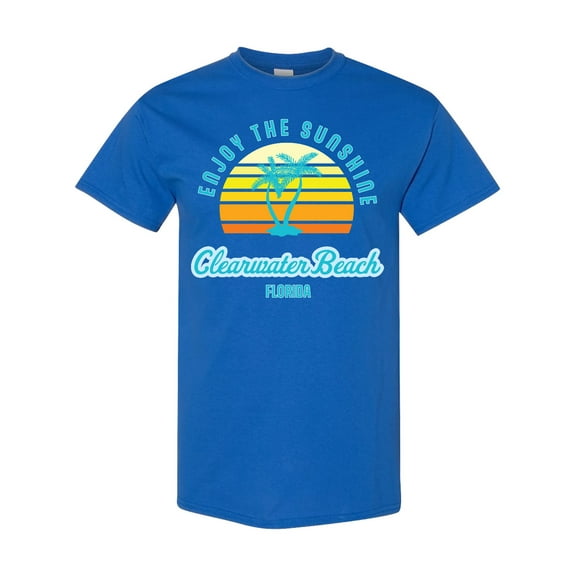 Inktastic Summer Enjoy the Sunshine Clearwater Beach Florida in Blue T-Shirt