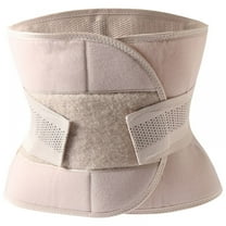 Slimming Girdle, Abdominal Binder, Breathable Elastic Postpartum Belly Band for Post Surgery C-section Recovery (Apricot)