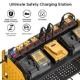 thumbnail image 4 of CRST Power Tool Organizer Charging Station, Tool Battery Organizer Utility with 8-Outlet Power Strip Individual Switches, Yellow, 4 of 6