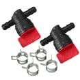 thumbnail image 1 of 2pcs 1/4" In-Line Straight Fuel Gas Cut-Off/Shut-Off Valves for Small Engines, 1 of 8