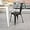 Black, variant on WYDK Commercial Grade Orange Metal Indoor-Outdoor Stackable Chair