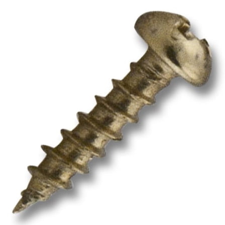 #2 x 3/8 in. Polished Brass Philips Pan Head Coarse Thread 1000 Per Box