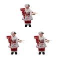 thumbnail image 3 of Billuyoard Muñeco de Navidad Santa Claus figurita decoración sombrero rojo vacaciones ambiente artesanía niños año nuevo suministro accesorio Type3 NO3, 3 of 6