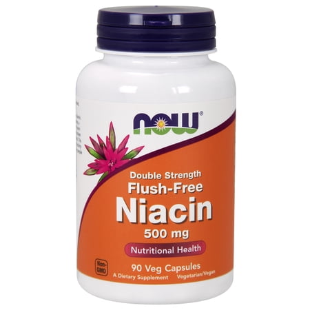 NOW Supplements, Niacin (Vitamin B-3) 500 mg, Flush-Free, Double Strength, Nutritional Health, 90