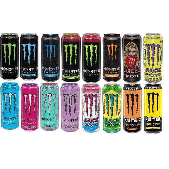 2026 New Monster Energy Drink Variety Pack, 16 ounce (Pack of 16)