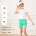 thumbnail image 2 of Resinta 4 Pack Youth Girls Athletic Shorts Quick Dry Active Shorts Big Girl Summer Sports Shorts for Running Dance Yoga, 2 of 9
