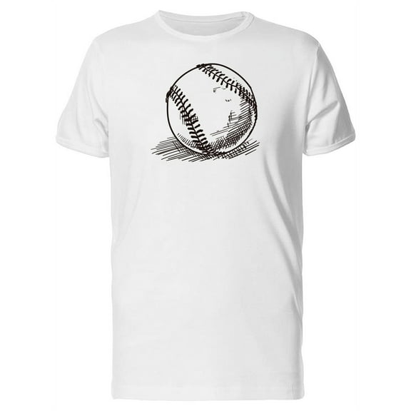 Baseball Ball Sketch T-Shirt Men -Image by Shutterstock, Male Medium