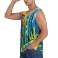 thumbnail image 3 of Balery Bright Paper Cactus Scene Camisetas sin mangas para hombre, absorbe la humedad y protege contra el mal olor.-X-Large, 3 of 7