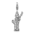 thumbnail image 3 of Auriga 925 Sterling Silver Antiqued Rhod-plated 3-D Statue of Liberty Charm for Women(L- 29.25mm, W- 10.5mm), 3 of 6