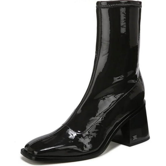 Sam Edelman Wells Slate Purple Stacked Block Heel Squared Toe Fashion Ankle Boot (Slate Purple, 9.5)