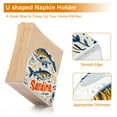 thumbnail image 5 of Yayeee Napkin Holder for Table Kitchen Paper Tissue Organization, Blue Sardines Pattern, 5 of 8