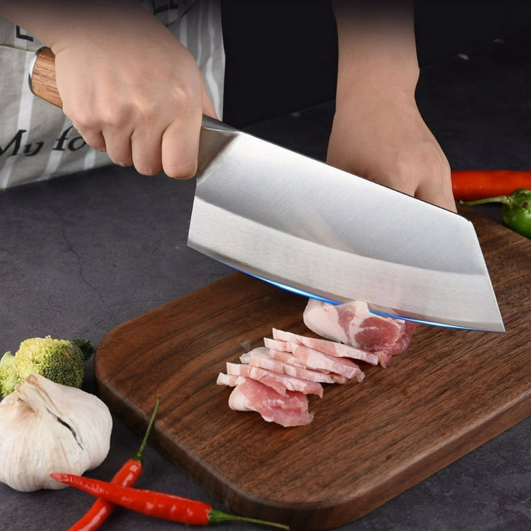 Meat Cleaver, MATTSTONE HILL 7 Inch Chinese Cleaver Knife - Vegetable  Cleaver, Asian Chef Knife, German Steel, 304 Stainless Steel Handle