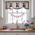 thumbnail image 3 of Happy Independence Day Tie Up Valances Curtain, Adjustable Kitchen Blue Cartoon Truck U. S, Flag Retro Valances for Windows Decor, Rod Pocket Short Curtains Set for Bedroom/Bathroom, 42"x12", 3 of 9