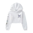 thumbnail image 2 of Ropa de hip hop para niñas, sudadera con capucha para niños, camisetas cortas de algodón de manga larga, ropa moderna para hacer ejercicio en el gimnasio y bailar jazz, 2 of 5