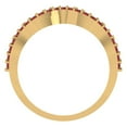 thumbnail image 5 of 0.23 ctw Wedding Band for Women - 18K Yellow Gold Natural Garnet Stackable Eternity Ring, 5 of 6