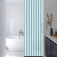 thumbnail image 3 of Aqua Striped Window Privacy Film, Modern Farmhouse Blue White Stripes Static Cling UV Sun Blocking Heat Control Window Tint Day and Night, Non-Adhesive One Way Windows Privacy Cover 17.7''x78.7'', 3 of 7