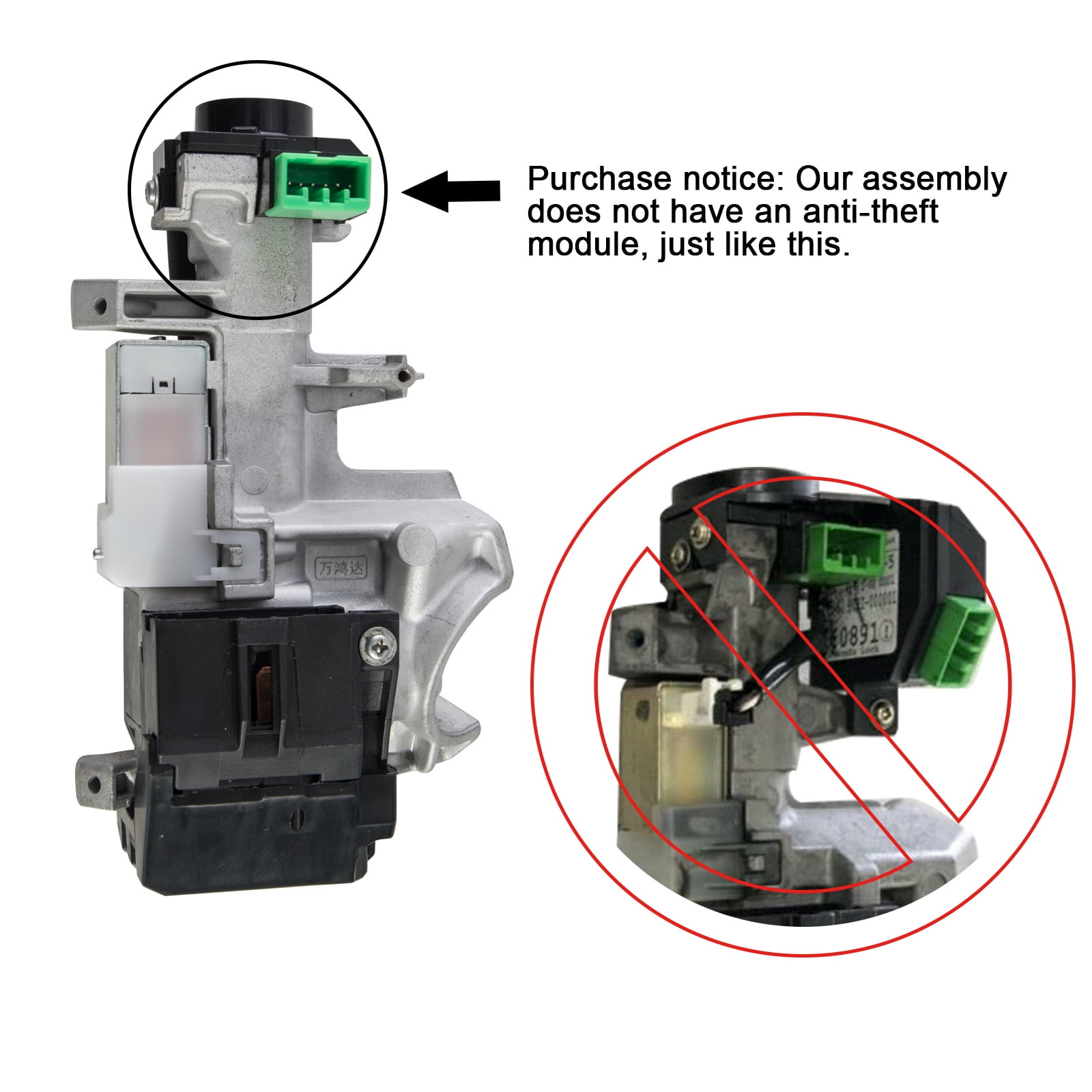 3mirrors Ignition Switch Assembly & Door Lock Cylinder Compatible with 2003-2005 Honda Civic Accord CRV w/ 2 Keys OE# 06350-SAA-G30, 35100-SDA-A71