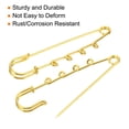 thumbnail image 4 of Uxcell 4 Holes Brooch Pins 3 Inch Metal Decorative Collar Safety Pins Clips, Gold Tone, 20pcs, 4 of 5