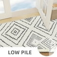 thumbnail image 5 of 2'x8' Runner Rugs for Hallway, Machine Washable Non-Slip Carpet, Soft Faux Wool Low Pile Moroccan Farmhouse Western Rug, Black and White, 5 of 5