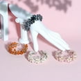 thumbnail image 3 of Elegantly Handcrafted Pink Pearl & Crystal Flowers Cuff Bracelet, 3 of 6