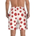 thumbnail image 3 of Yiaed Abstract Red Polka Dot Print Men's Swim Trunks with Lining Quick Dry Sports Shorts Beach Shorts Boardshorts-3X-Large, 3 of 5