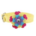 thumbnail image 1 of Microfiber Pet Dog Cat Collar Dog Training Collar with Colorful Petal(Yellow M), 1 of 1