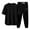 Black#9527, variant on BOOMNY Mens Track Suits Solid Color Tops Sweatpants 2Pcs Gym Sweat Suits Soft Lightweight Athletic Tracksuit Outfits