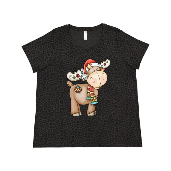 Inktastic Christmas Molly Moose Women's Plus Size T-Shirt