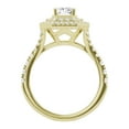 thumbnail image 3 of Unique Moments 2 Ct Lab Grown Split Shank Radiant Halo Diamond Engagement Ring 10K Yellow Gold, 3 of 7