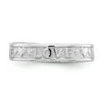 thumbnail image 5 of 14K White Gold Ring Band Toe Polished LOVE & Hearts, Size 8, 5 of 5